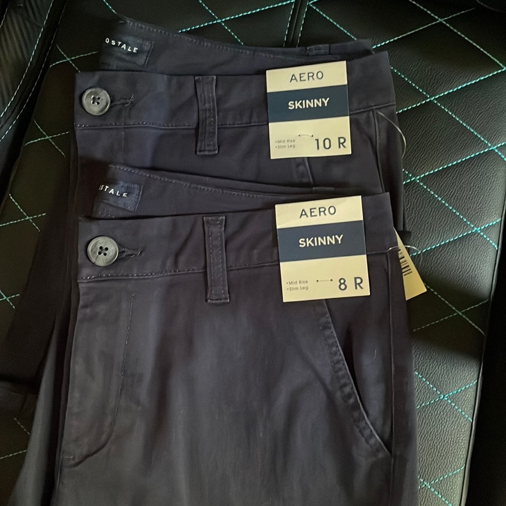 Aeropostale Skinny Navy Khaki Pants